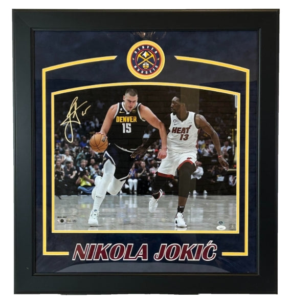 Nikola Jokic Autographed Denver Nuggets 16x20 Photo Framed - JSA COA