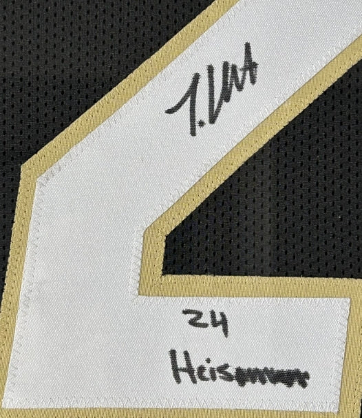 Travis Hunter Autographed/Inscribed "24 Heisman" CU Buffs Jersey Framed BAS COA