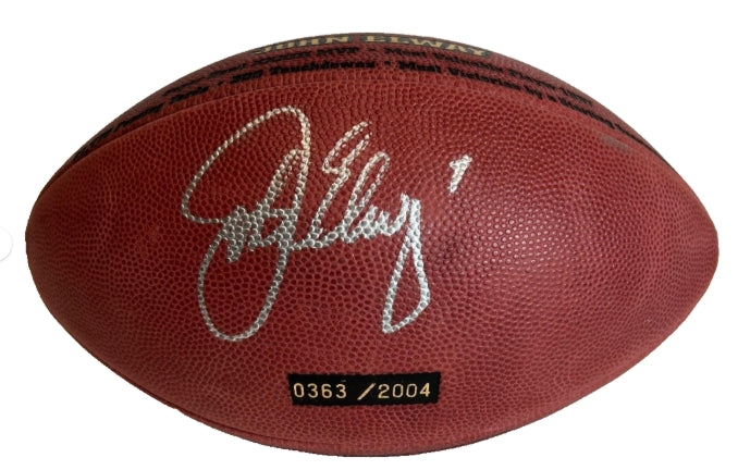 John Elway Autographed Hall of Fame 2004 Limited Edition Football #0363/2004 BAS COA
