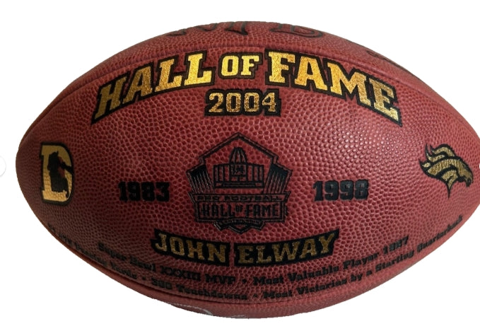 John Elway Autographed Hall of Fame 2004 Limited Edition Football #0363/2004 BAS COA