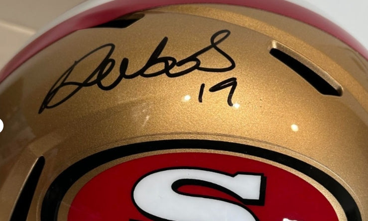 Deebo Samuel Autographed San Francisco 49ers 75th Anniversary Full-Size Replica Helmet – Fanatics Authentic COA