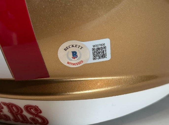 Talanoa Hufanga Autographed San Francisco 49ers Full-Size Replica Helmet – BAS Beckett COA
