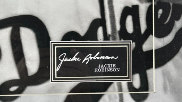 Jackie Robinson Laser Signature Brooklyn Dodgers Debut Framed (25.5"x25.5") Collage