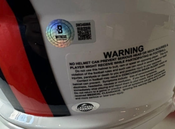 Patrick Surtain II Autographed/Inscribed "24DPOY" Denver Broncos Snowcapped Pro Helmet BAS COA