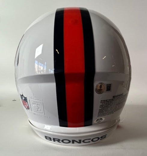 Patrick Surtain II Autographed/Inscribed "24DPOY" Denver Broncos Snowcapped Pro Helmet BAS COA