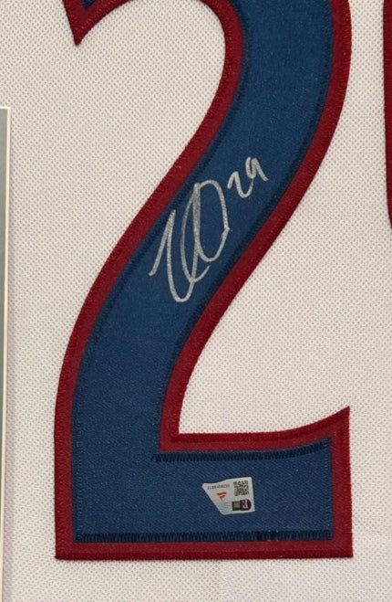 Nathan MacKinnon Autographed Premium Avalanche Jersey Deluxe Frame Fanatics COA