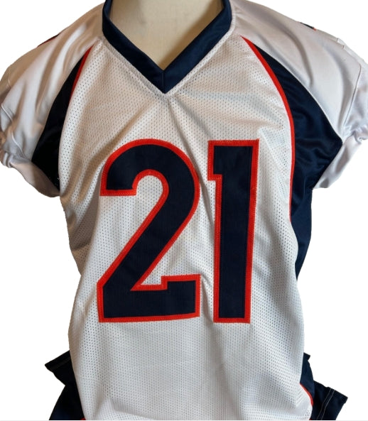 Aqib Talib Autographed & Inscribed "SB 50 Champs!" WHITE Custom Jersey – BAS COA