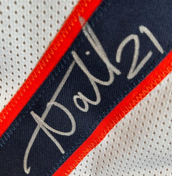Aqib Talib Autographed & Inscribed "SB 50 Champs!" WHITE Custom Jersey – BAS COA