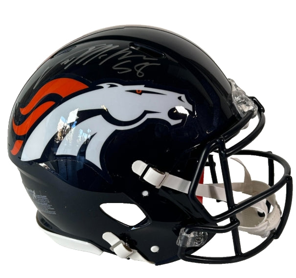 Von Miller Autographed Denver Broncos Navy Pro Helmet Beckett COA