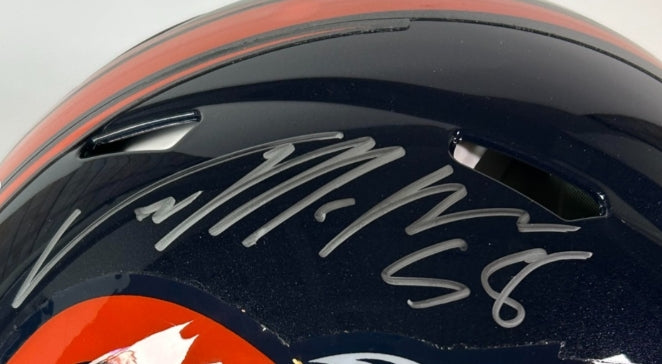 Von Miller Autographed Denver Broncos Navy Pro Helmet Beckett COA