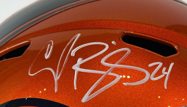 Champ Bailey Autographed Denver Broncos Flash Replica Helmet BAS COA