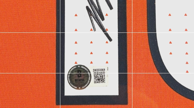 Bo Nix Autographed Nike Orange Broncos Jersey Deluxe Framed (34x30) BAS COA - Latitude Sports Marketing