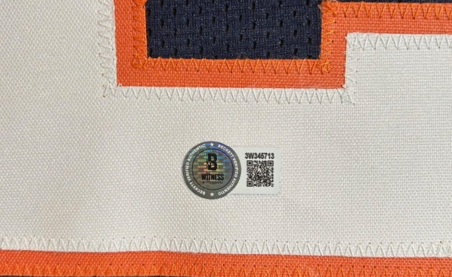 Patrick Surtain II Autographed Custom Navy Broncos Jersey Deluxe Framed Display with BAS COA - Latitude Sports Marketing