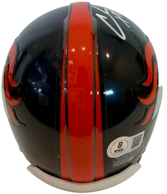 Chris Harris Jr. Autographed Broncos Mini Helmet Inscribed "SB 50 Champs" Beckett COA