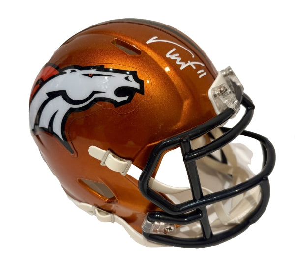 Troy Franklin Autographed Flash Denver Broncos Mini Helmet Beckett COA