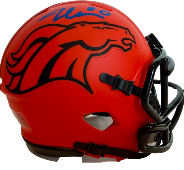 Jonathon Cooper Autographed Denver Broncos Rave Mini Helmet - BAS Certified