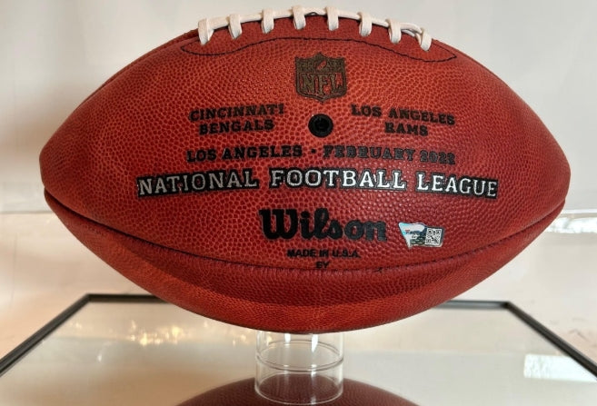 Matthew Stafford Autographed Super Bowl LVI "Duke" Football w/ Display Case – Fanatics COA - Latitude Sports Marketing