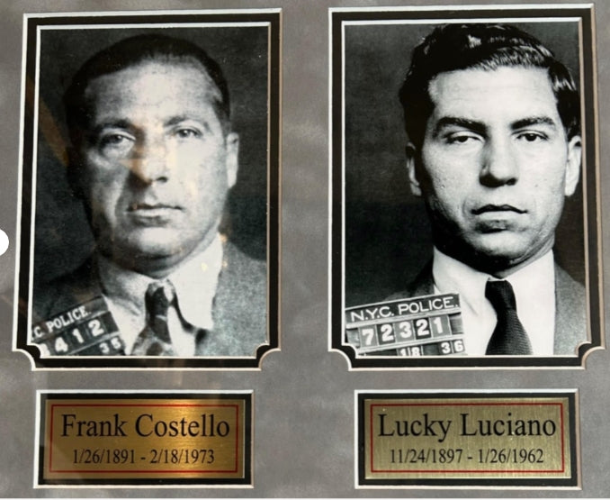 "Real Gangsters" 36"W x 30"H Framed Photo Montage of Notorious Crime Bosses - Latitude Sports Marketing