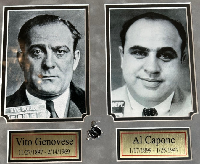 "Real Gangsters" 36"W x 30"H Framed Photo Montage of Notorious Crime Bosses - Latitude Sports Marketing