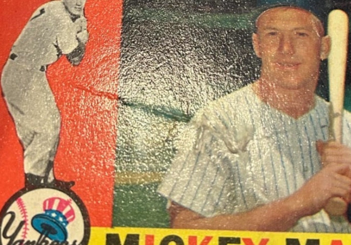 1960 Topps #350 Mickey Mantle – Ungraded (Crease, See Photos)