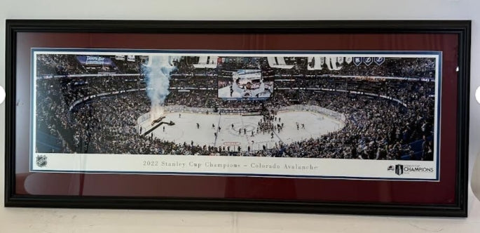 Colorado Avalanche 2022 Stanley Cup Champions Deluxe Framed Panoramic Photo 43.5" x 18"
