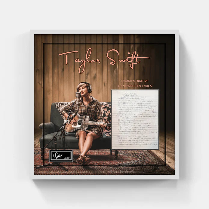 TAYLOR SWIFT "22" Replica Commemorative HAND WRITTEN LYRICS (Charity) - Latitude Sports Marketing