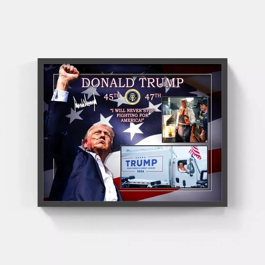 Donald Trump Presidential Framed Collage in 3D Shadowbox