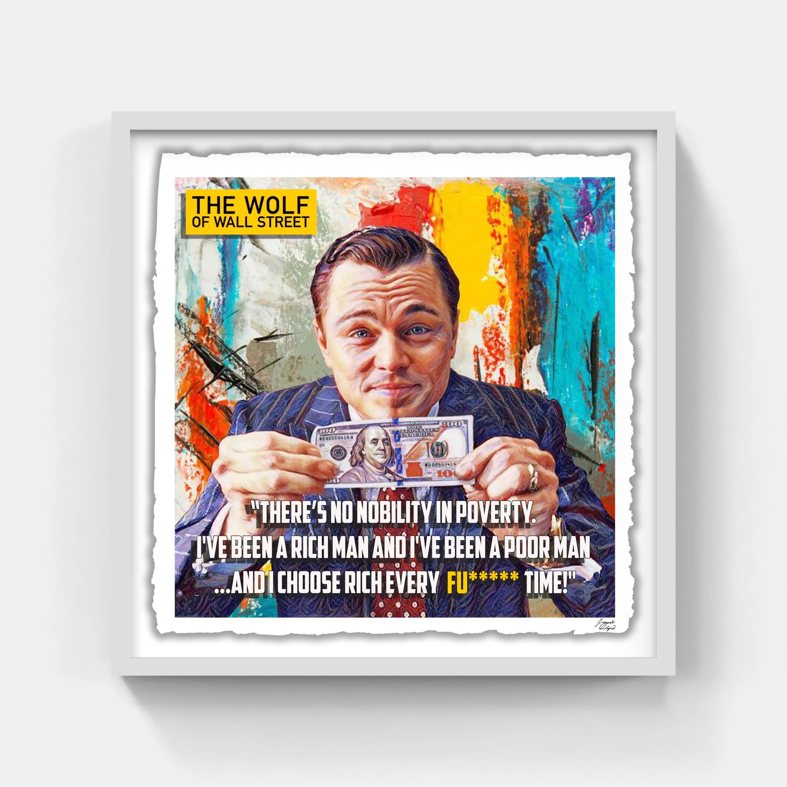 Wolf of Wall Street 26"x26" Framed Photo