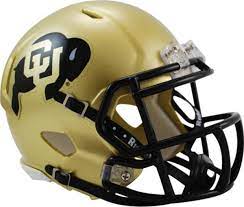 Colorado Buffaloes Gold Mini Helmet - Authentic NCAA Collectible - Latitude Sports Marketing