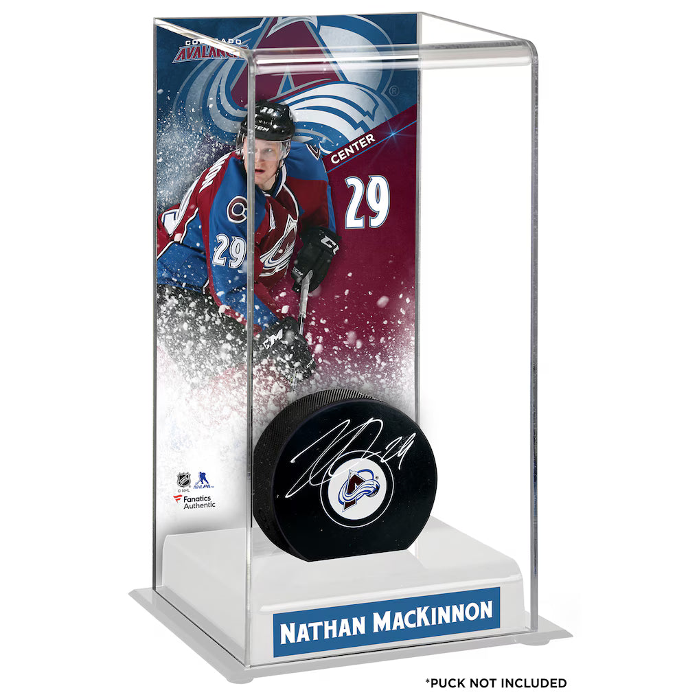 Nathan MacKinnon Colorado Avalanche Deluxe Tall Hockey Puck Display Case