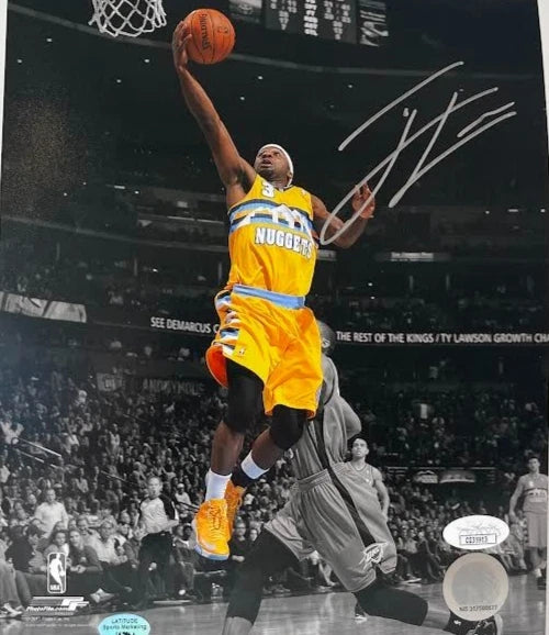 Ty Lawson Autographed Denver Nuggets 8x10 Photo JSA COA