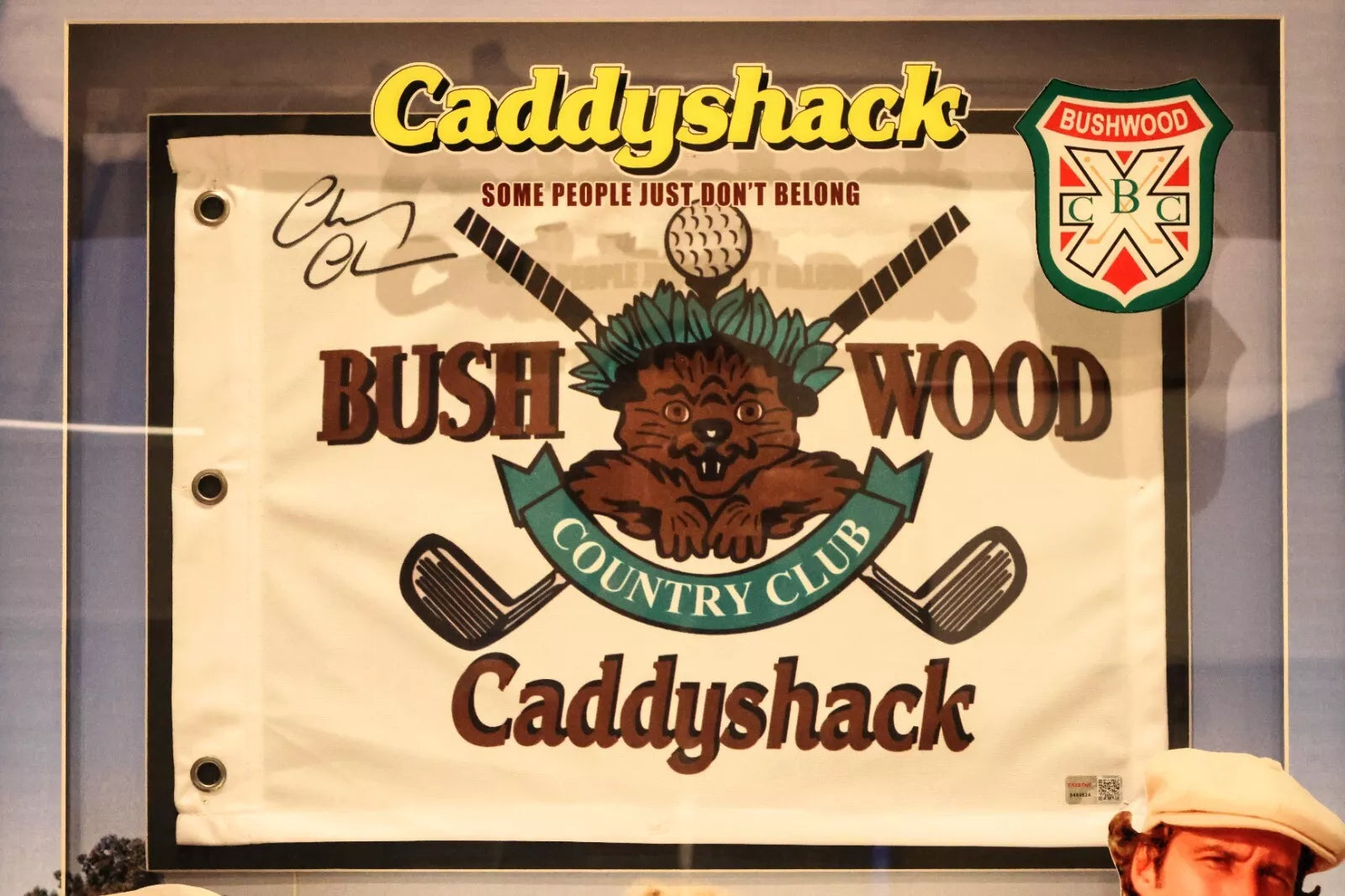 Chevy Chase Caddyshack Bushwood Golf Flag with Deluxe Lighted Frame - TRISTAR