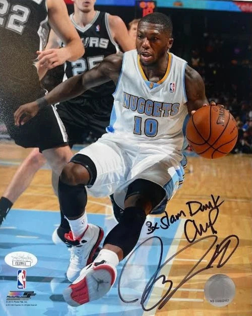 Nate Robinson Autographed 8x10 Photo Inscribed "3x Slam Dunk Champ" JSA COA