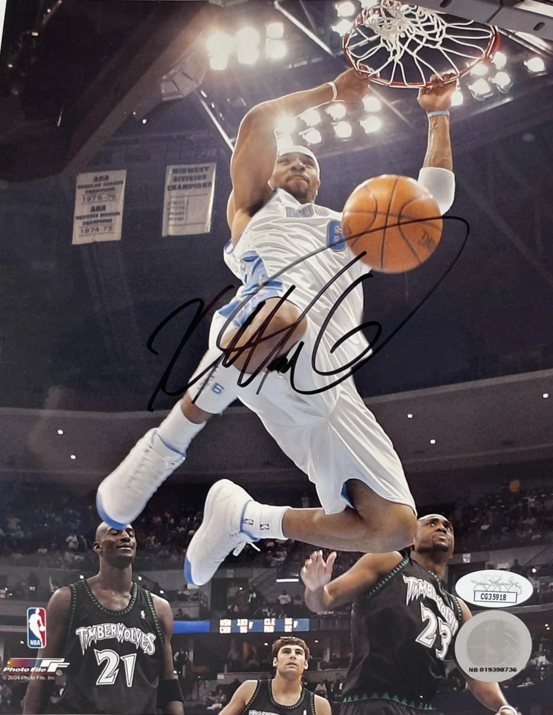 Kenyon Martin Denver Nuggets Autographed 8x10 Photo JSA COA