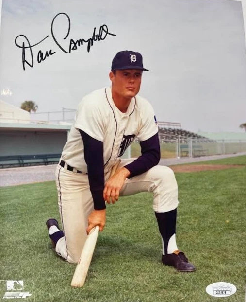Dave Campbell Detroit Tigers Autographed 8x10 Photo JSA COA