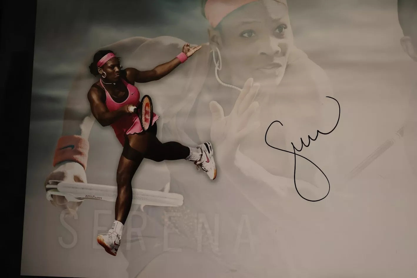 Serena Williams & Tiger Woods Autographed Piece - Upper Deck