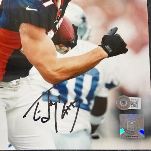 Ed McCaffrey Autographed 8x10 Photo with Plaque Beckett COA