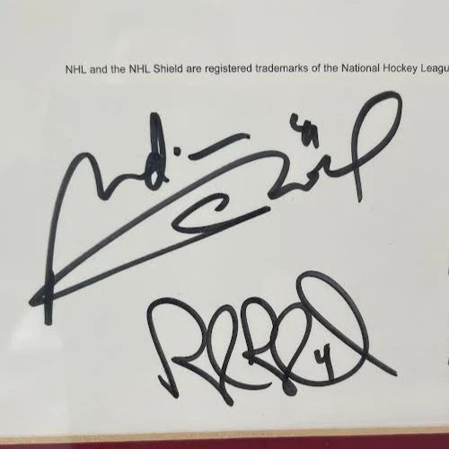 Patrick Roy Colorado Avalanche Autographed Looney Tunes 29"x26.5" Photo JSA COA- 2001 Stanley Cup Team Signed