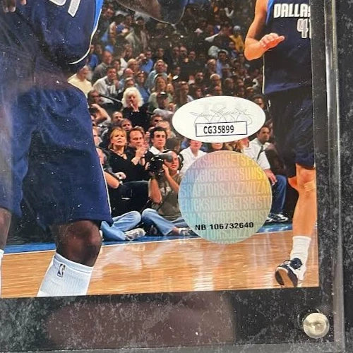 Chauncey Billups Autographed Denver Nuggets 8x10 Photo with Plaque JSA COA