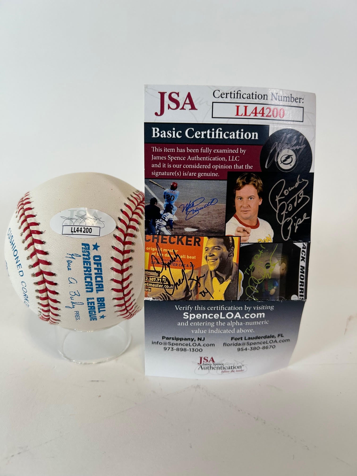 Frank Robinson & Brooks Robinson Autographed Official American League Baseball JSA COA