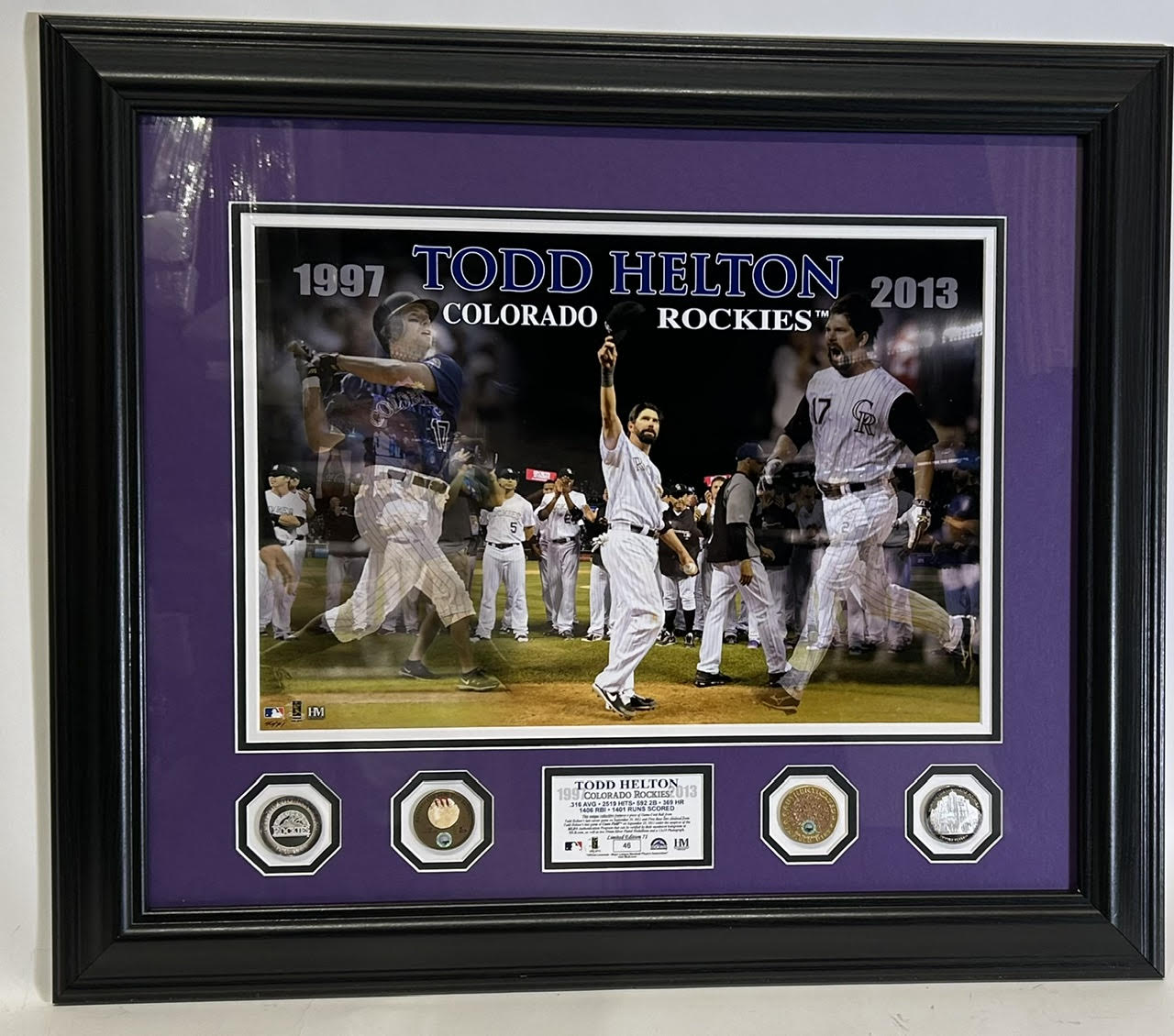 Todd Helton Colorado Rockies Highland Mint Framed Collage (28"x24") LE #46/71