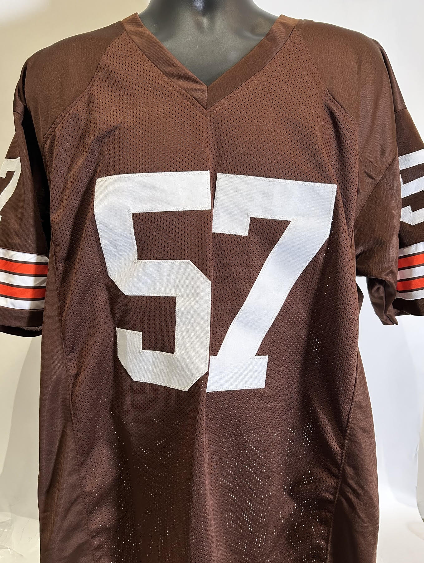 Clay Matthews, Sr. Autographed Cleveland Browns Custom Jersey — BAS COA