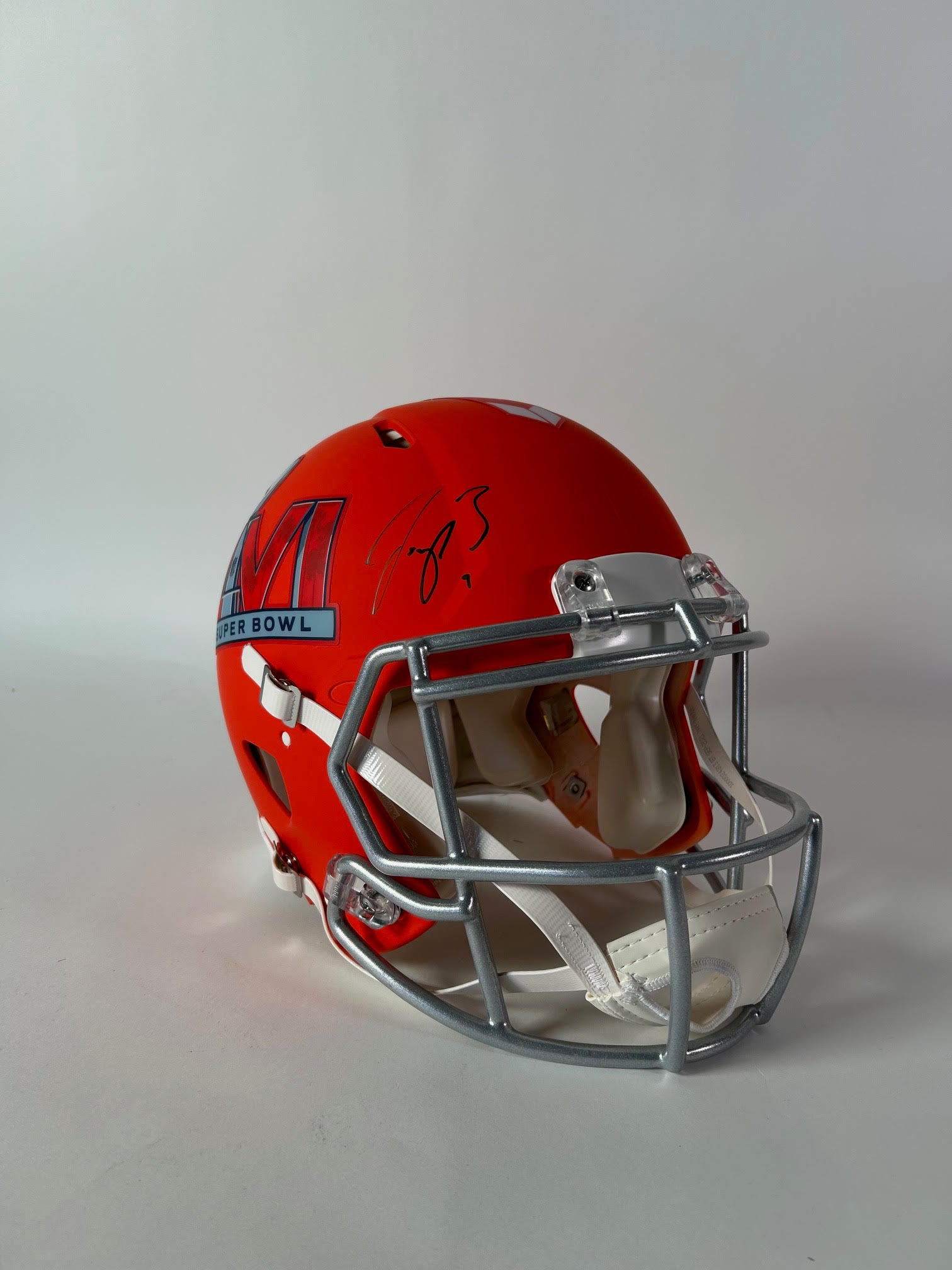 Joe Burrow Autographed Pro Helmet w/ Super Bowl LVI Logo - Fanatics COA