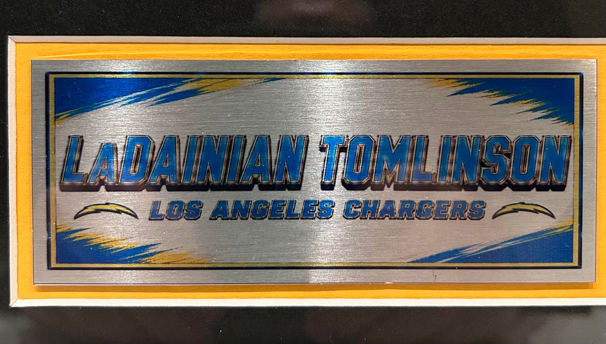 LaDanian Tomlinson Autographed/Inscribed "HOF 17" San Diego Chargers 8x10 Framed Photo - JSA COA - Latitude Sports Marketing