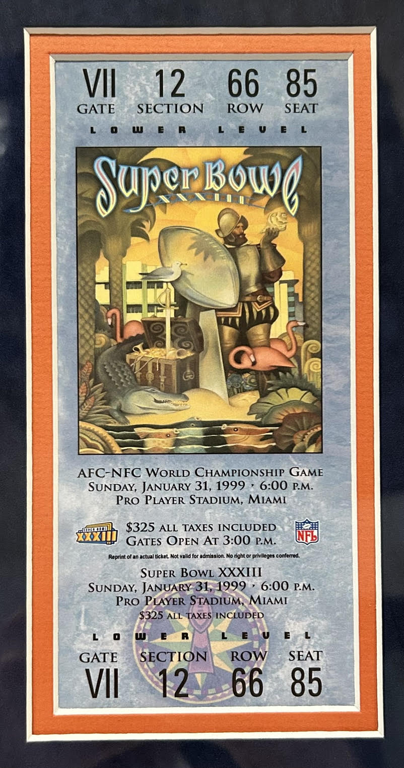 Highland Mint Denver Broncos 3X Super Bowl Champions Tickets & Coins Collage LE/1000