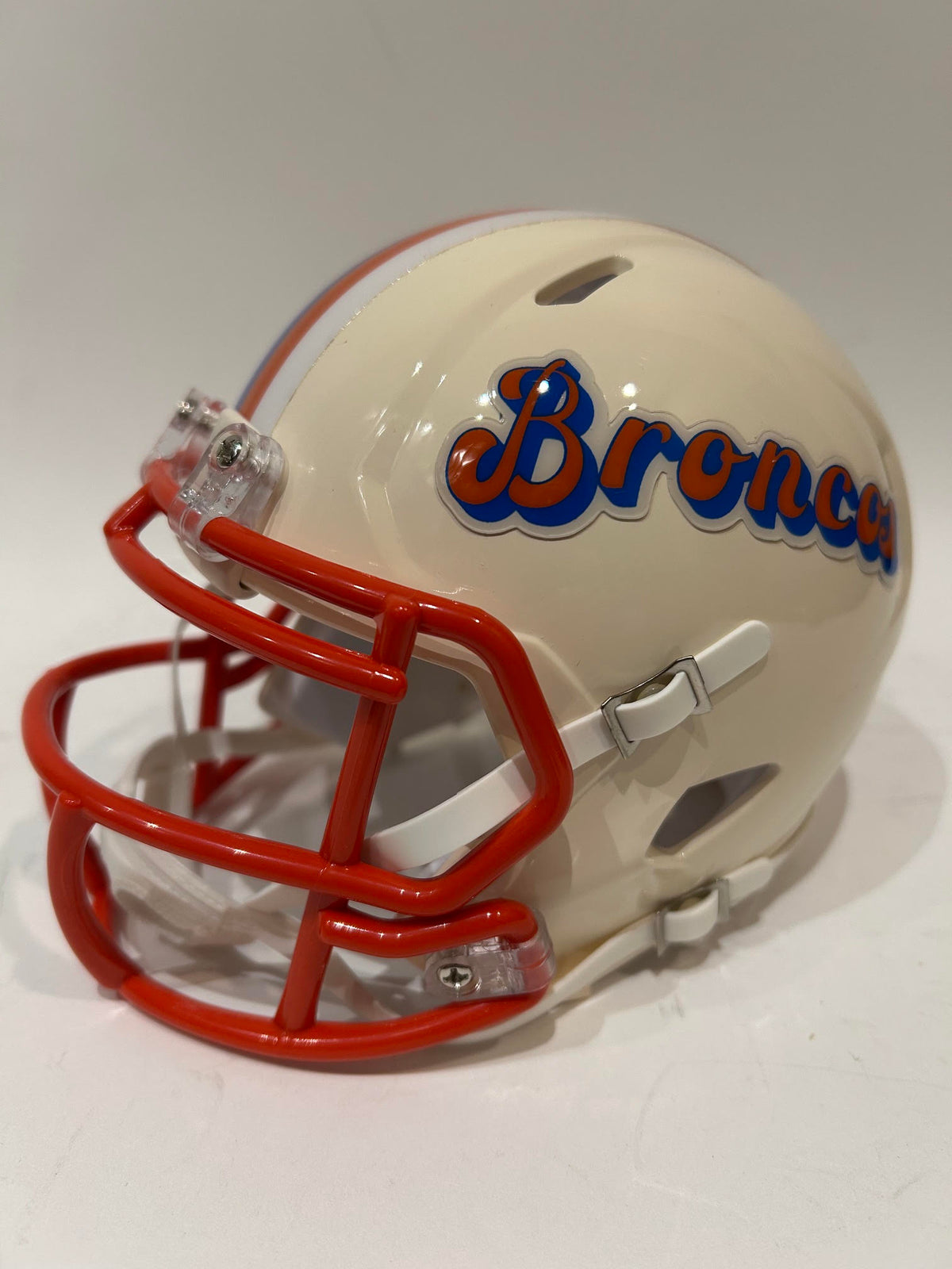 Ed McCaffrey & Rod Smith Dual Signed Broncos Retro Mini Helmet BAS COA