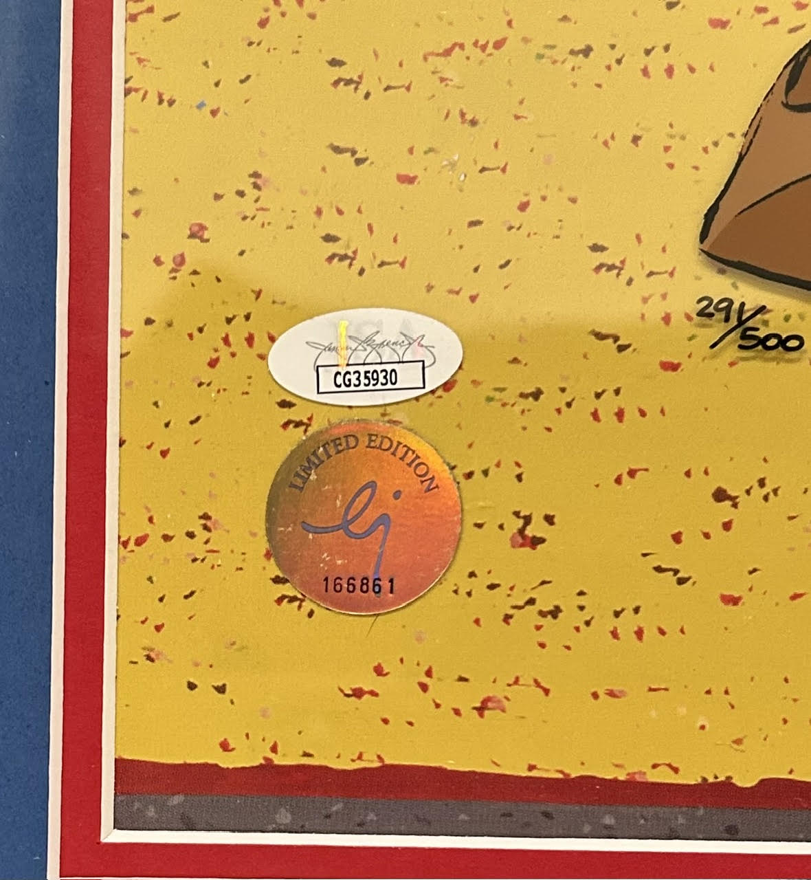 Chuck Jones Autographed Road Runner “The Neurotic Coyote” Hand-Painted Sericel #391/500 – Framed, JSA COA