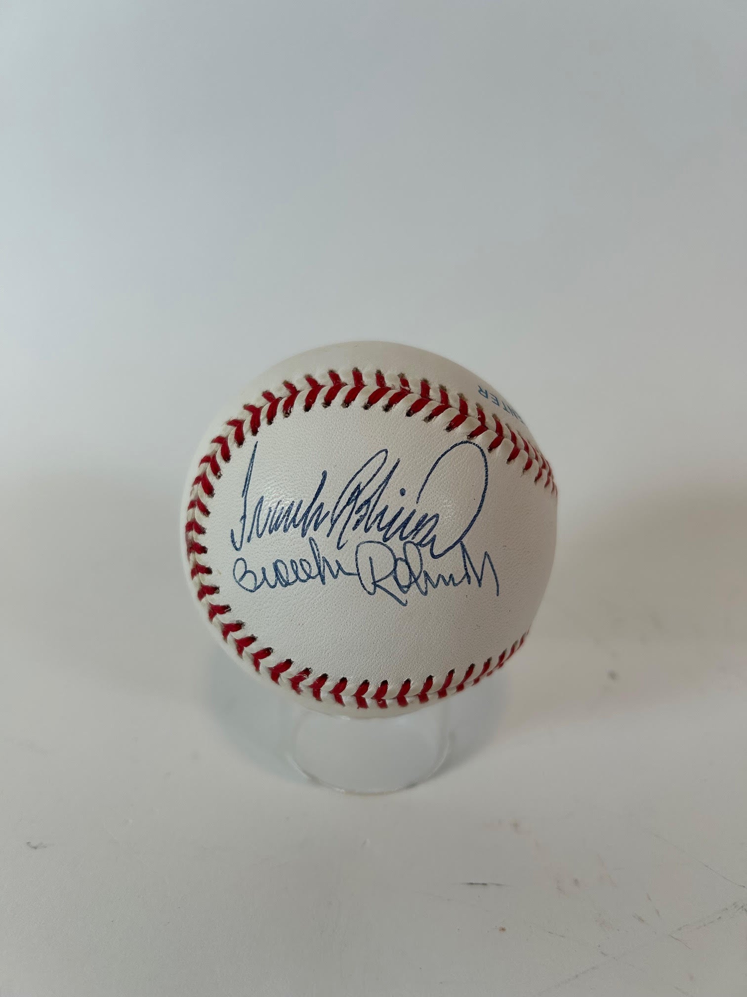 Frank Robinson & Brooks Robinson Autographed Official American League Baseball JSA COA