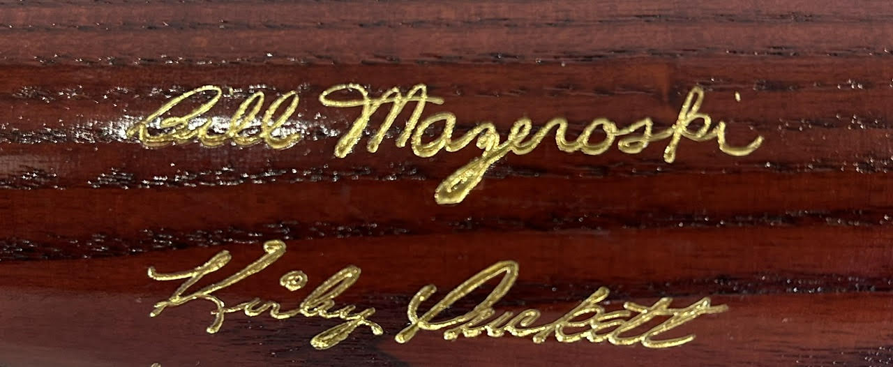 Baseball HOF Louisville Slugger Mazeroski, Puckett, Winfield, Hilton Smith 8/5/01 LE - 59/1000