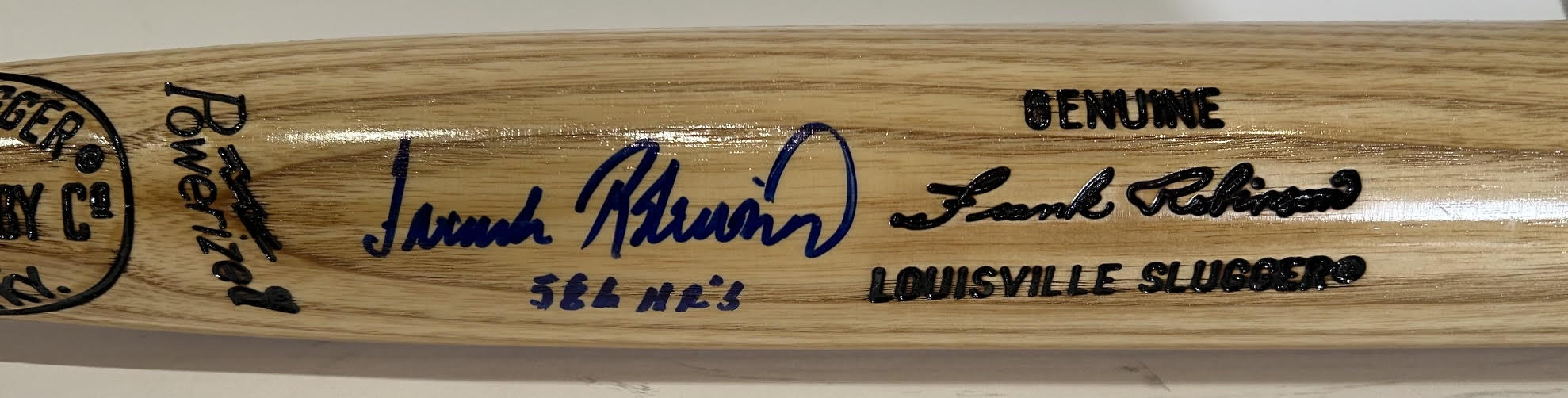 Frank Robinson Autographed/Inscribed "586 HR's" Louisville Slugger Bat - JSA COA